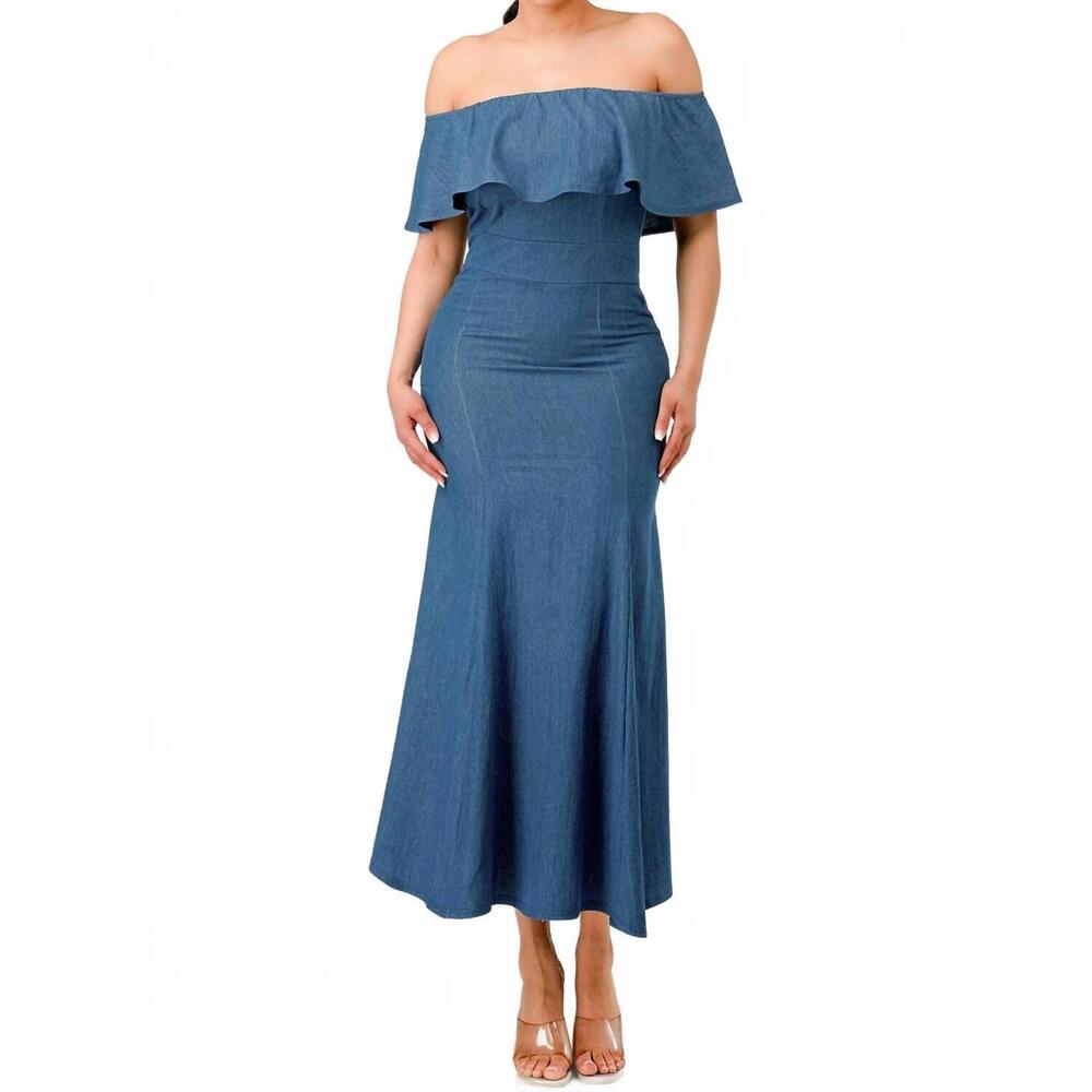 NEW BLUE S life in denim dress in medium blue